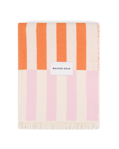 Plaid Tiles Rose Carotte