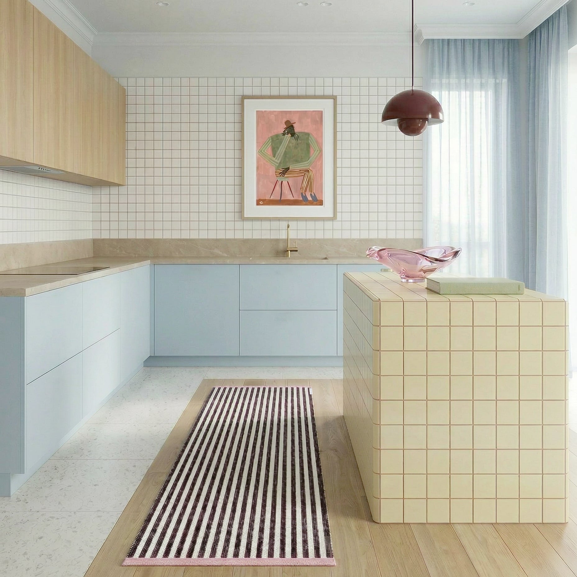 Stripe Doormat Bubble Gum 50 x 70 cm – Maison Deux