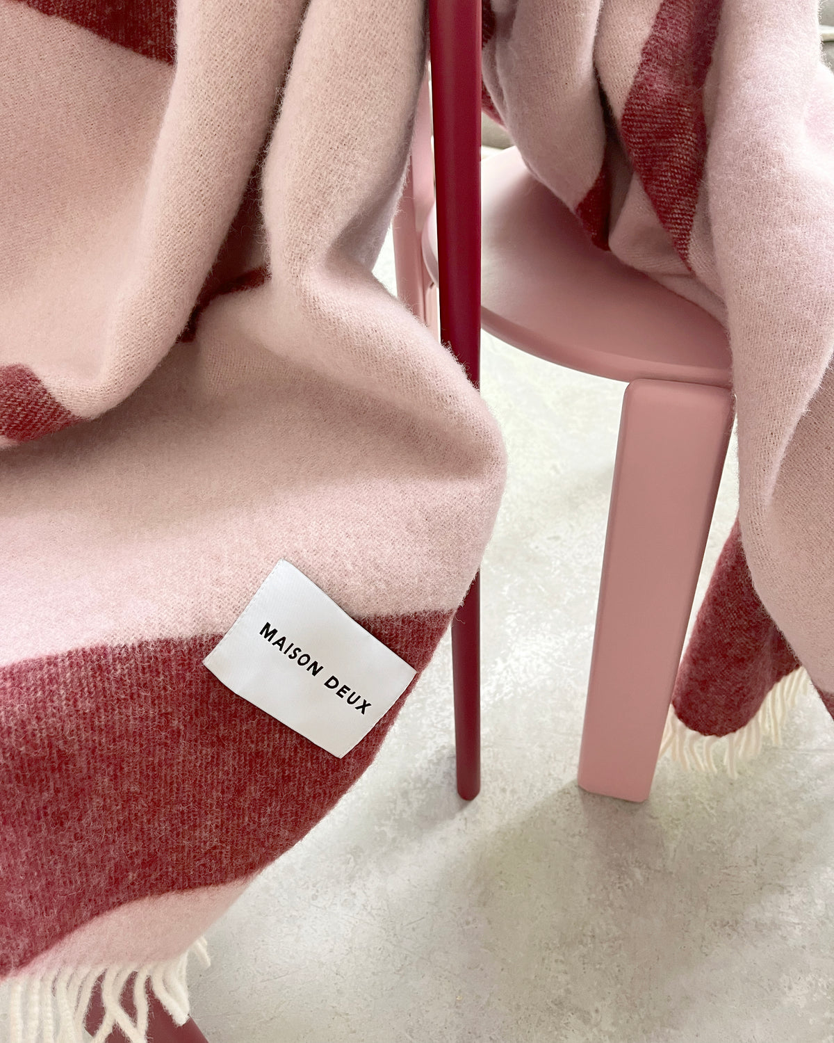 Swirl Blanket Pink Bordo