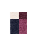 Cream, burgundy, navy and magenta check pattern doormat sample swatch