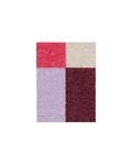 Pink, cream, lilac and burgundy check pattern doormat sample swatch
