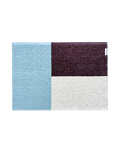 50 x 70 cm burgundy, blue and cream color block doormat