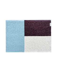 Color Block Fußmatte Bordeaux-Blau 50 x 70 cm