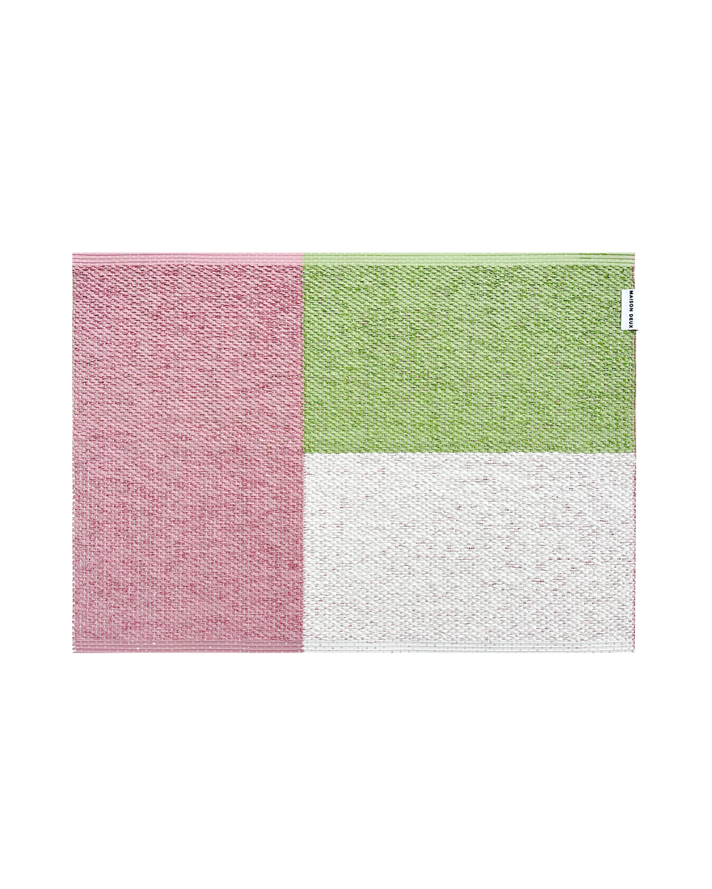 50 x 70 cm pink, green and cream color block doormat