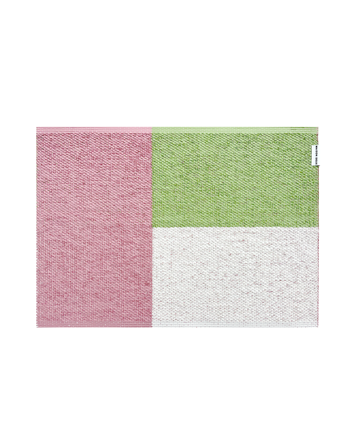 50 x 70 cm pink, green and cream color block doormat