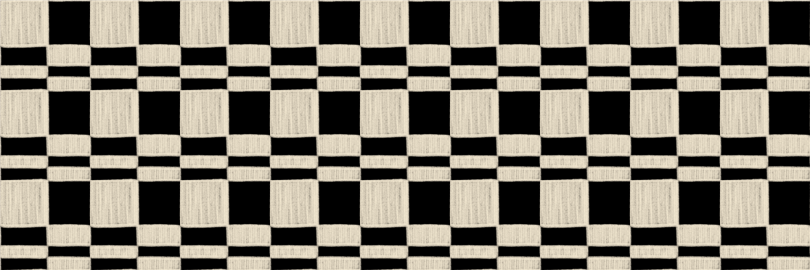 Chalky Check Doormat Black Vanilla