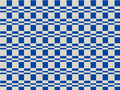Chalky Check Deurmat Kobaltblauw Vanilla
