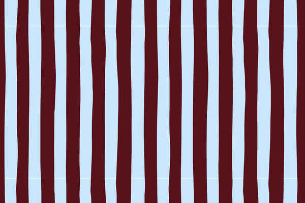 Wobbly Stripe Doormat Bordo Ice Blue
