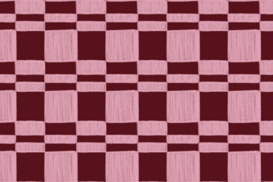 Chalky Check Doormat Pink Bordo