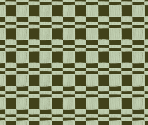 Chalky Check Deurmat Olijf Salie