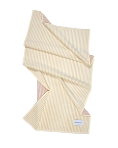 Dual Stripe Towel Butter Yellow Pink