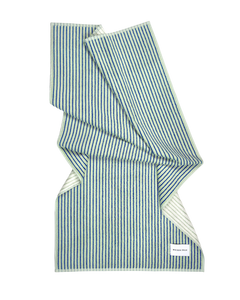 Dual Stripe Towel Sage Cobalt Blue
