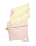 Butter yellow to pink gradient organic cotton terry towel