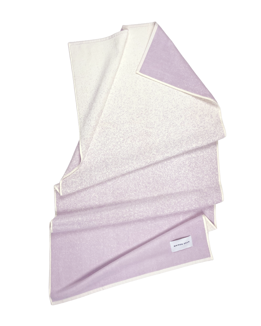 Lilac to vanilla gradient organic cotton terry towel