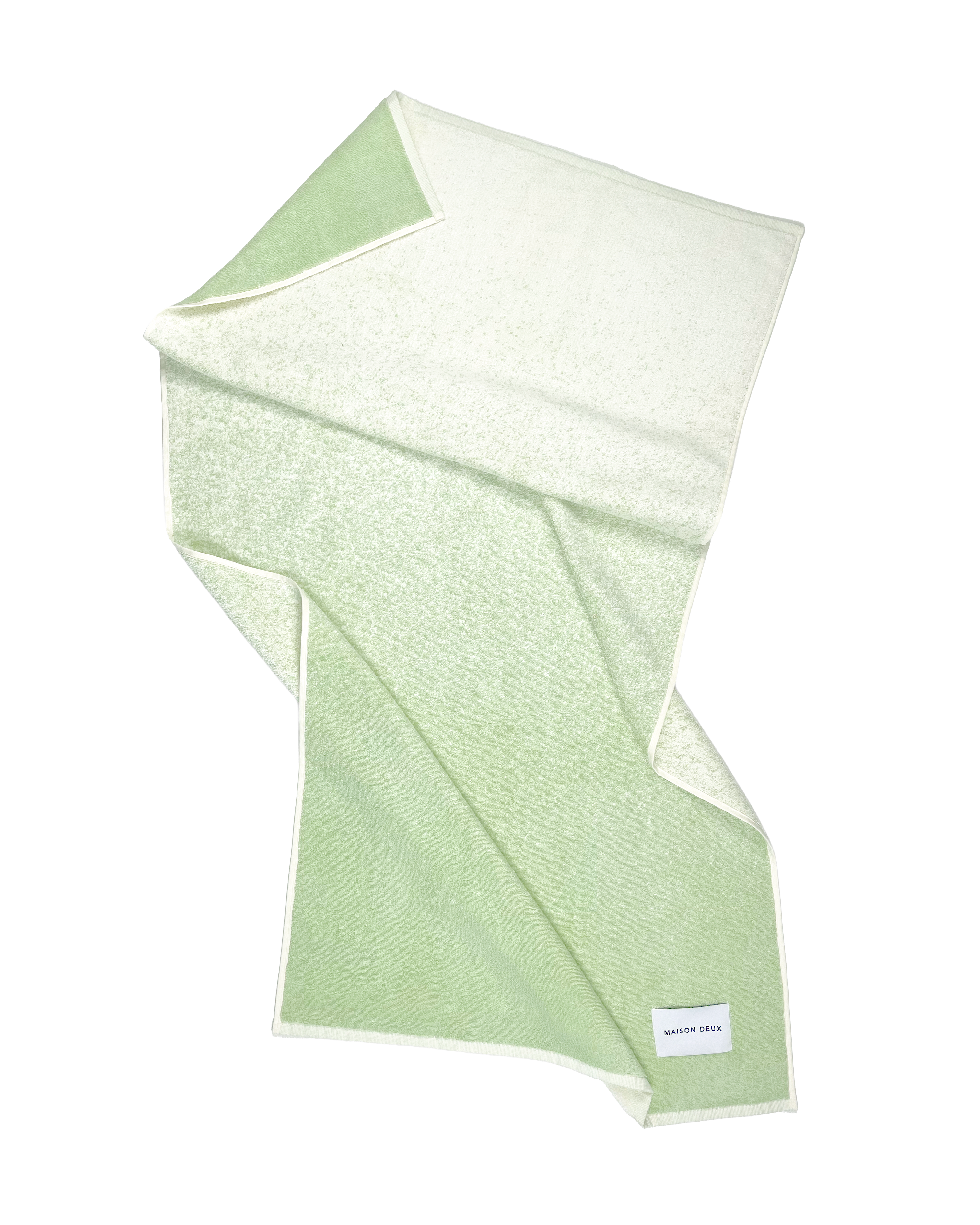 Sage to vanilla gradient organic cotton terry towel