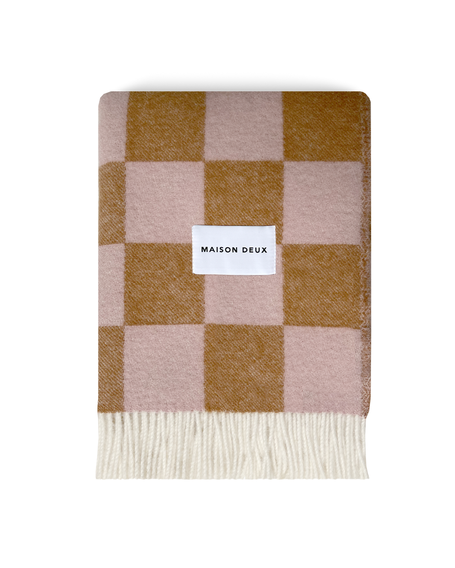 Schachbrettmuster Decke Terra-Pink