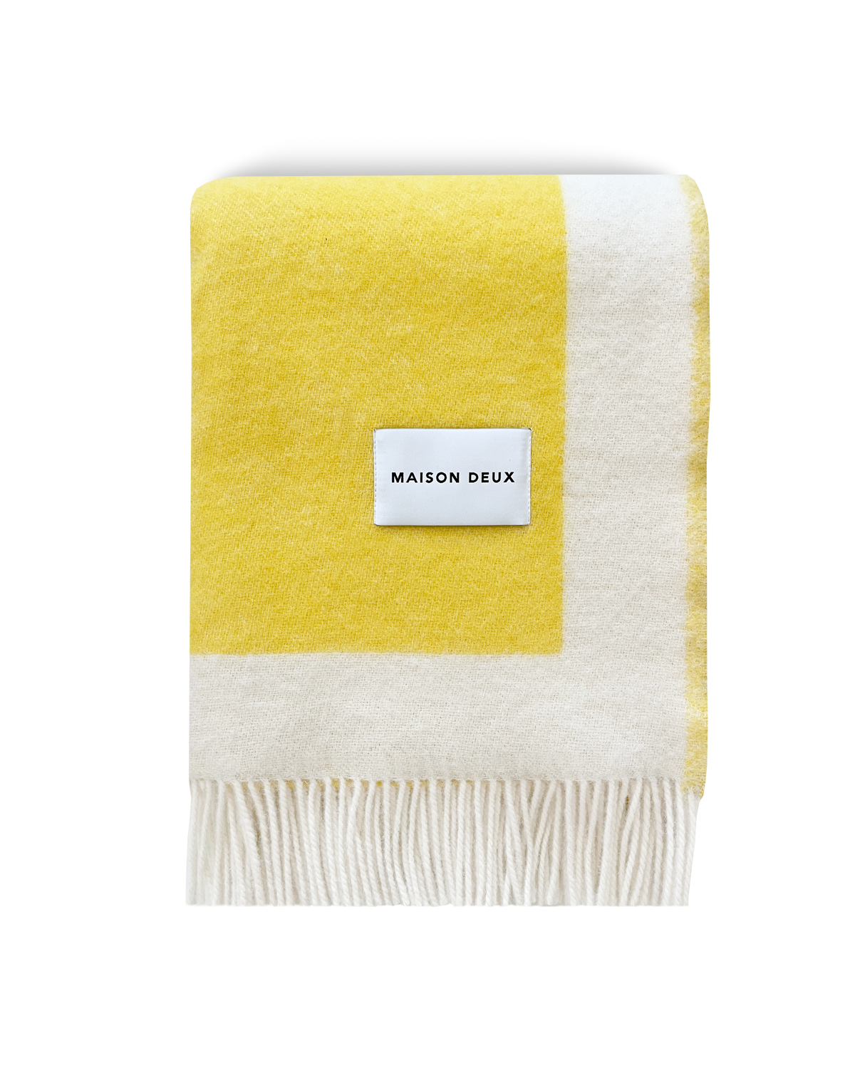 Color Block Blanket No.2 Yellow | Wool Blanket – Maison Deux
