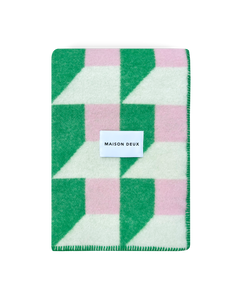 Cubics Blanket Grass Pink