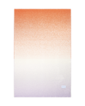 Orange to lilac gradient wool throw shown flat
