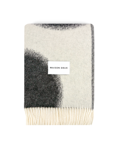 Polka Bold Blanket White Black