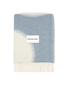 Polka Bold Blanket Denim White