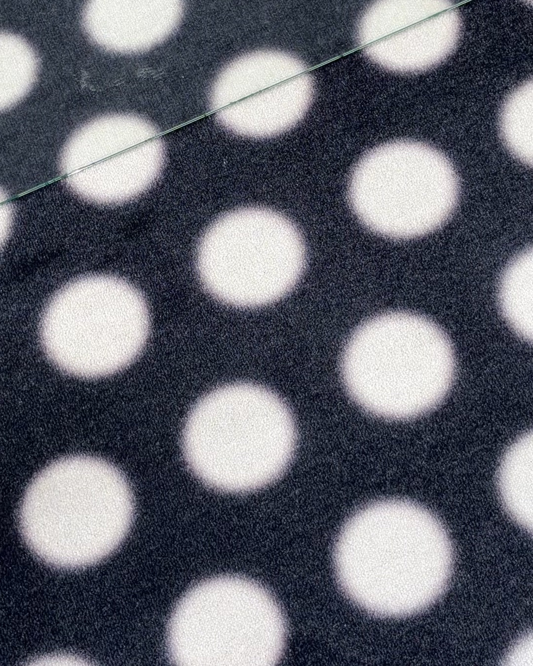 (SAMPLE) Paillasson Puffy Polka Noir Vanille