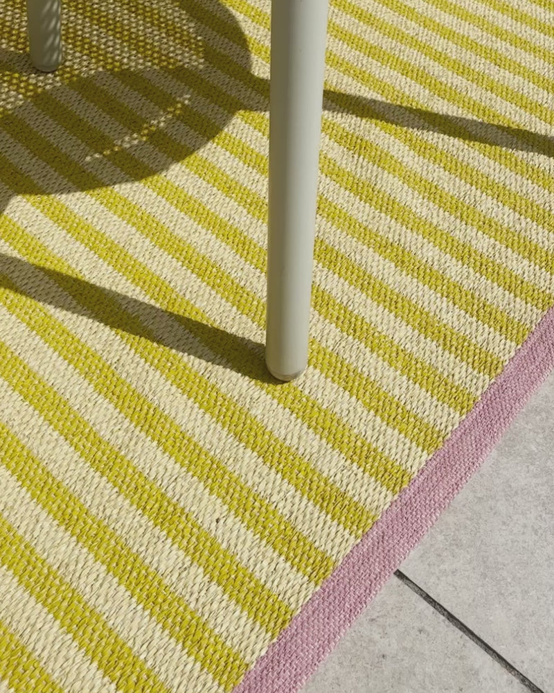 Plastic Runner Rug Stripe Sunburst 