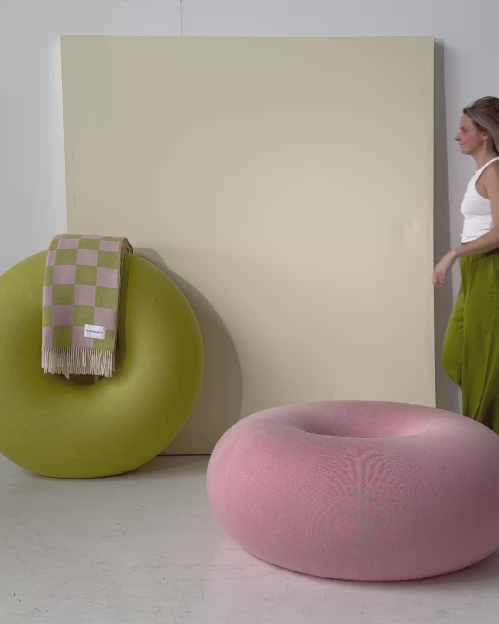 Checkerboard Plaid Kiwi Roze