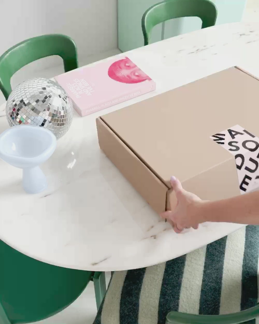 Lijnen Plaid Lila Oranje