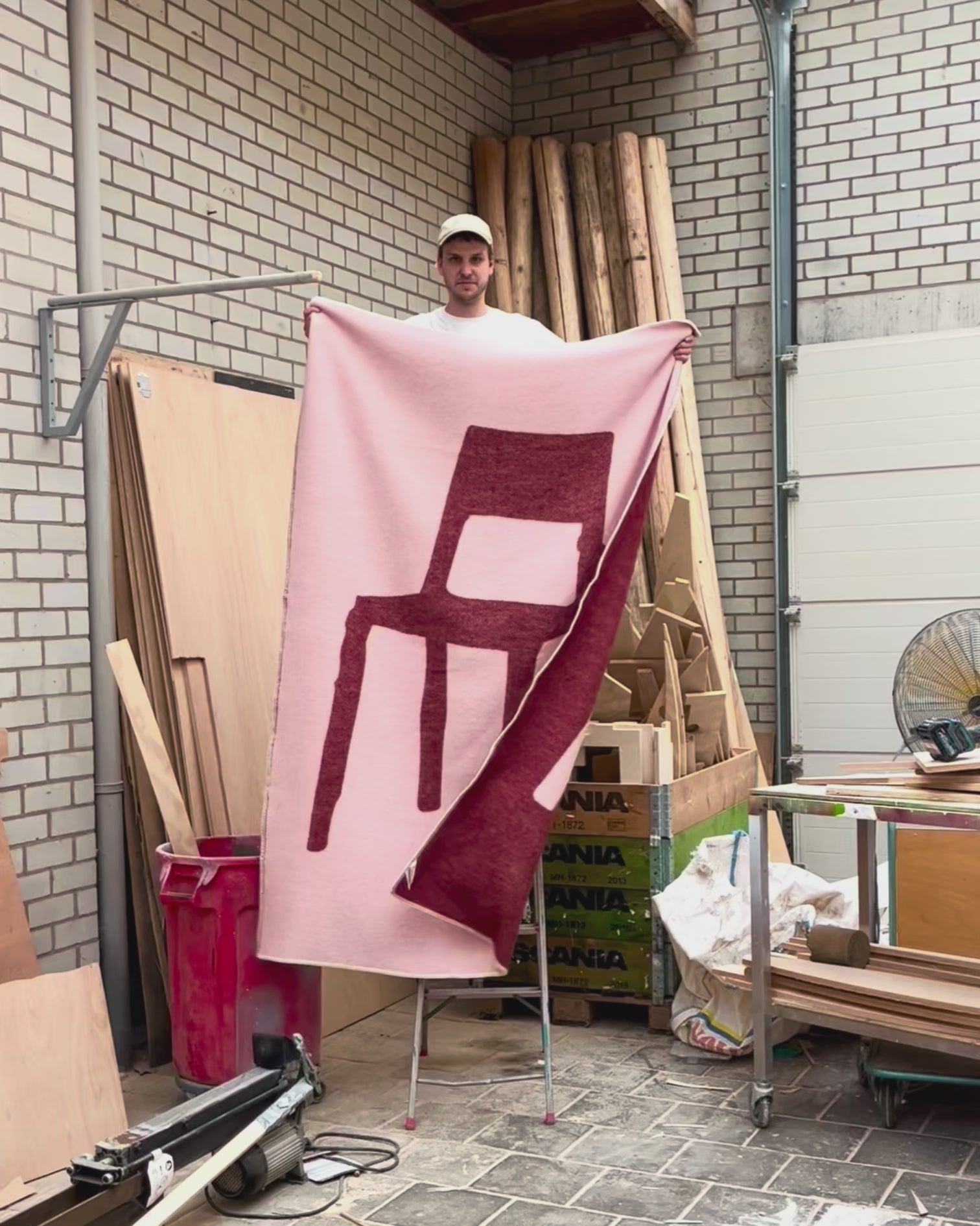 Splitted Chair Blanket Grass 130 x 200 cm