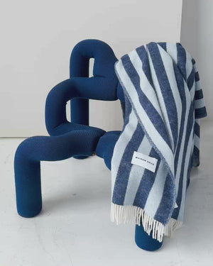 Candy Wrap Blanket Navy Ice Blue