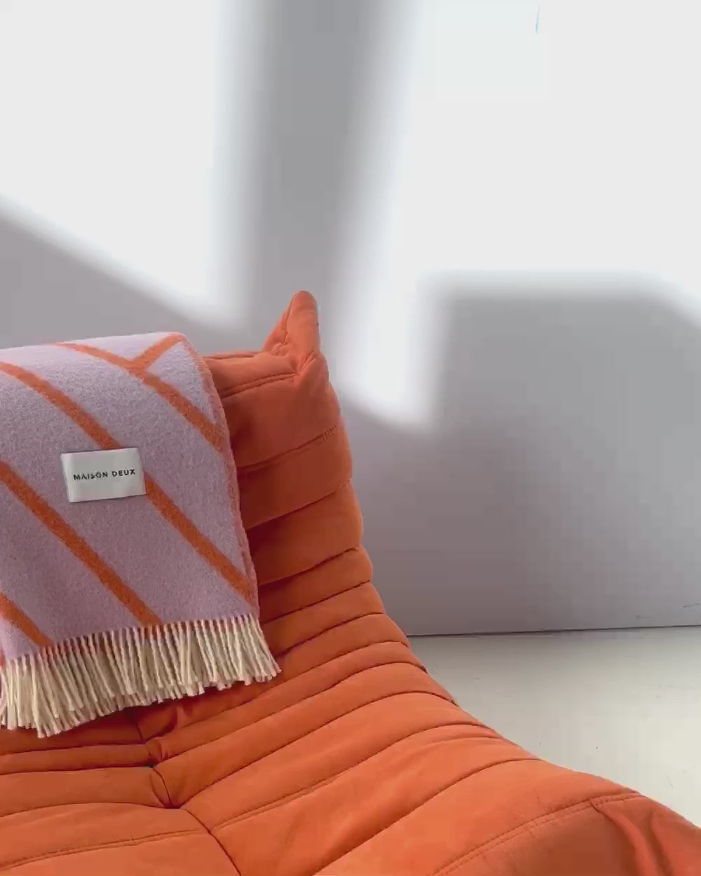 Lijnen Plaid Lila Oranje