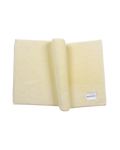 Solid butter yellow organic cotton bath mat