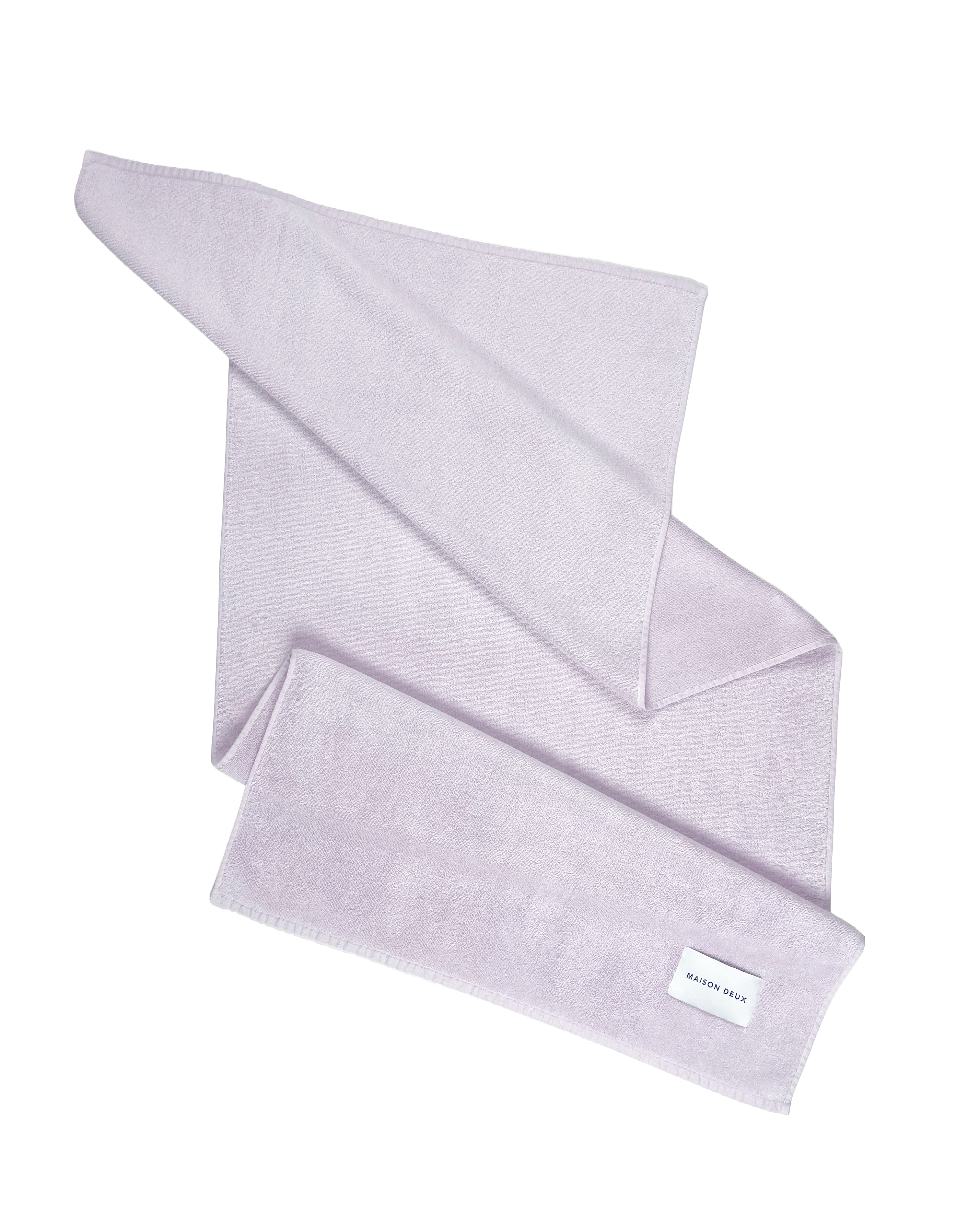 Solid lilac organic cotton terry towel