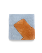 Splitted Arrow Rug Blue Orange 20 x 20 cm