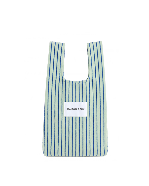 Terry Shopper Mini Sage Cobalt Blue